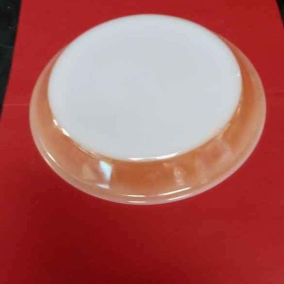 VINTAGE ANCHOR HOCKING FIRE KING 460 PEACH LUSTER 9" PIE PLATE MILK GLASS - Picture 3 of 4